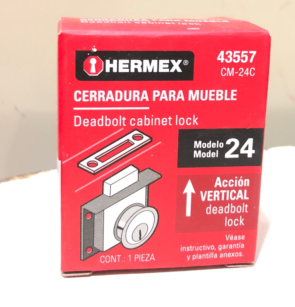 LLAVIN PARA GAVETA HERMEX CROMO 43557