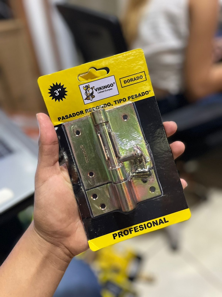 PASADOR PORTA CANDADO PESADO 3" VIKINGO DORADO H-TBW70