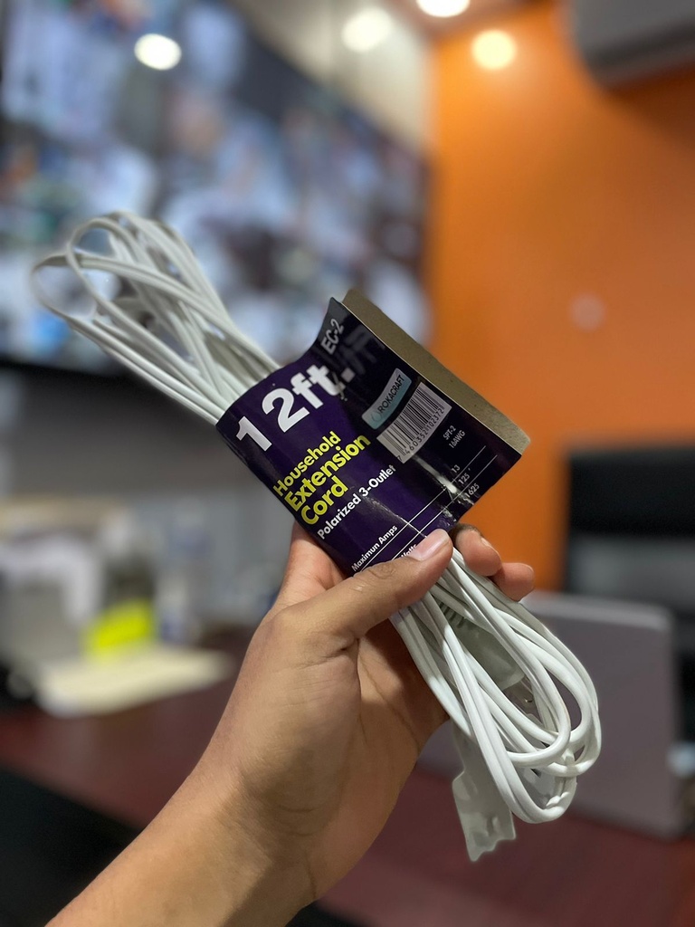 EXTENSION ELECTRICA BLANCA 12" ROKACRAFT
