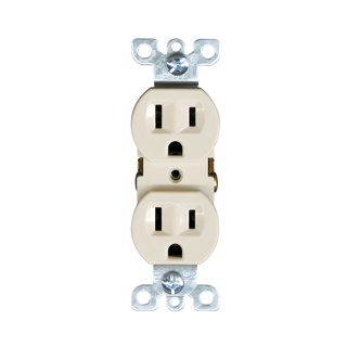 TOMACORRIENTE DOBLE POLARIZADO EAGLE 270V 15A 125V MARFIL