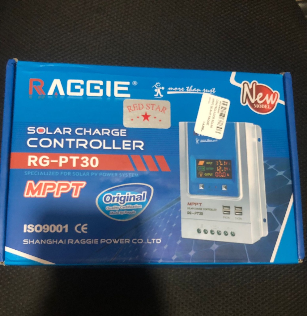 CONTROLADOR SOLAR MPPT 30 AMP RAGGIE