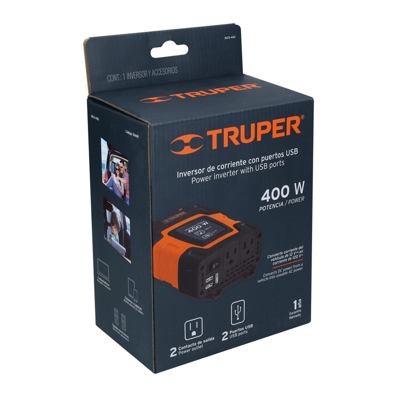 INVERSOR DE CORRIENTE TRUPER 400 W 10449