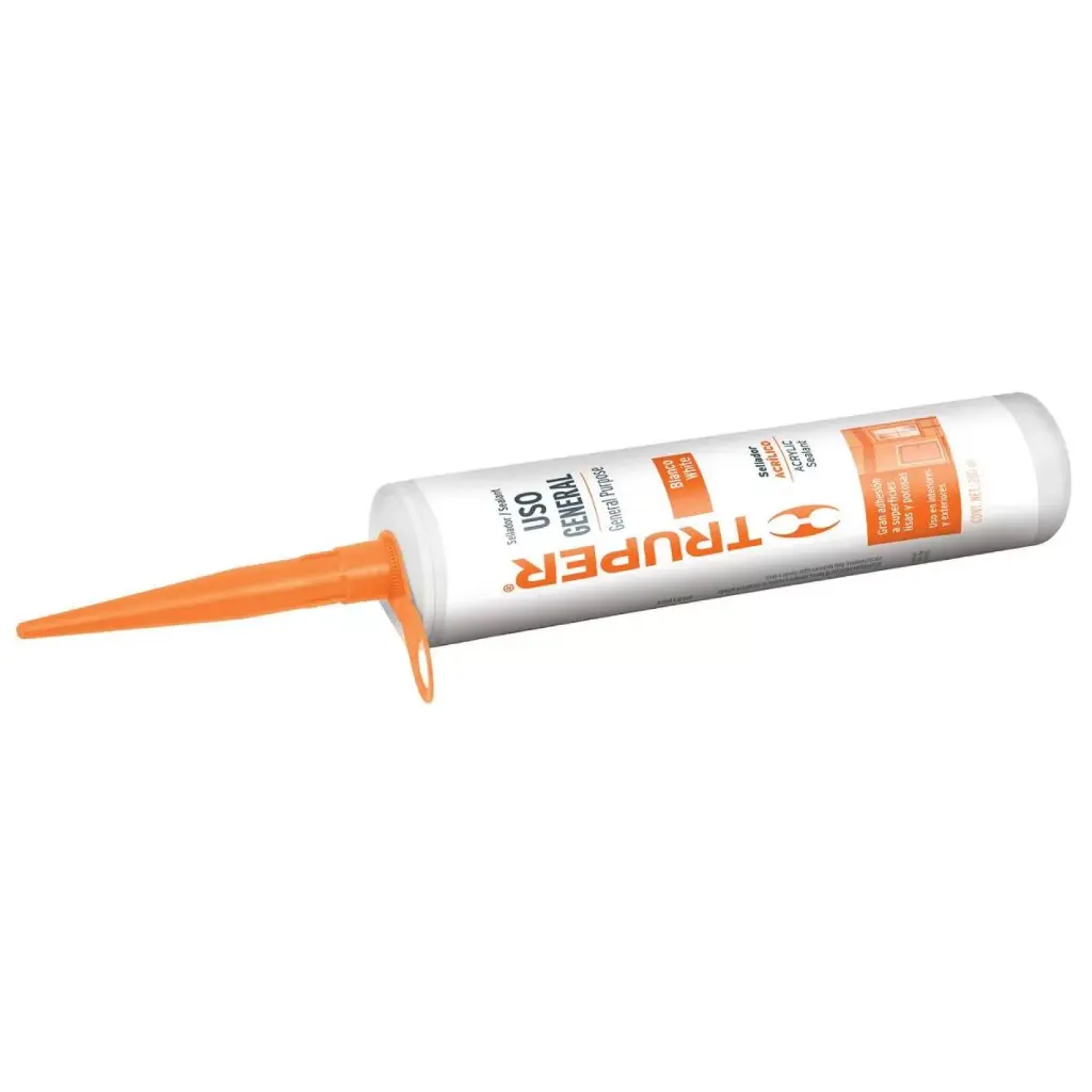 SILICON ACRILICO EN TUBO TRASPARENTE TRUPER 280ML 18569