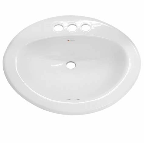 LAVAMANOS CATO OVALADO EMPOTRAR DROP BLANCO 20X"8-3/4"