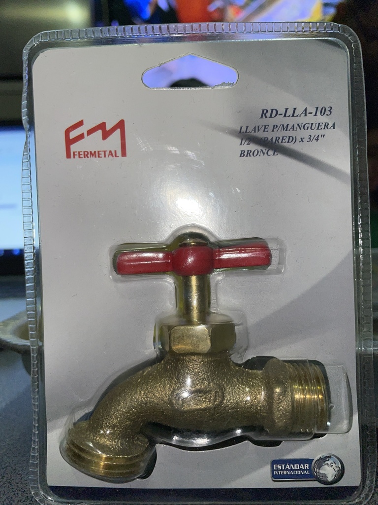 LLAVE PARA PILA METALICA  1/2X3/4 BLISTER FERMETAL RD-LLA-103