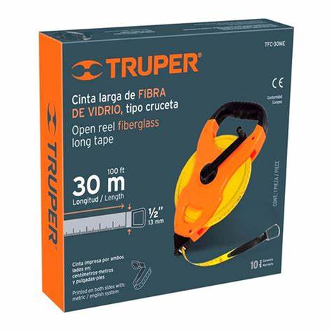 CINTA METRICA TRUPER 30M T/CRUCETA 12646