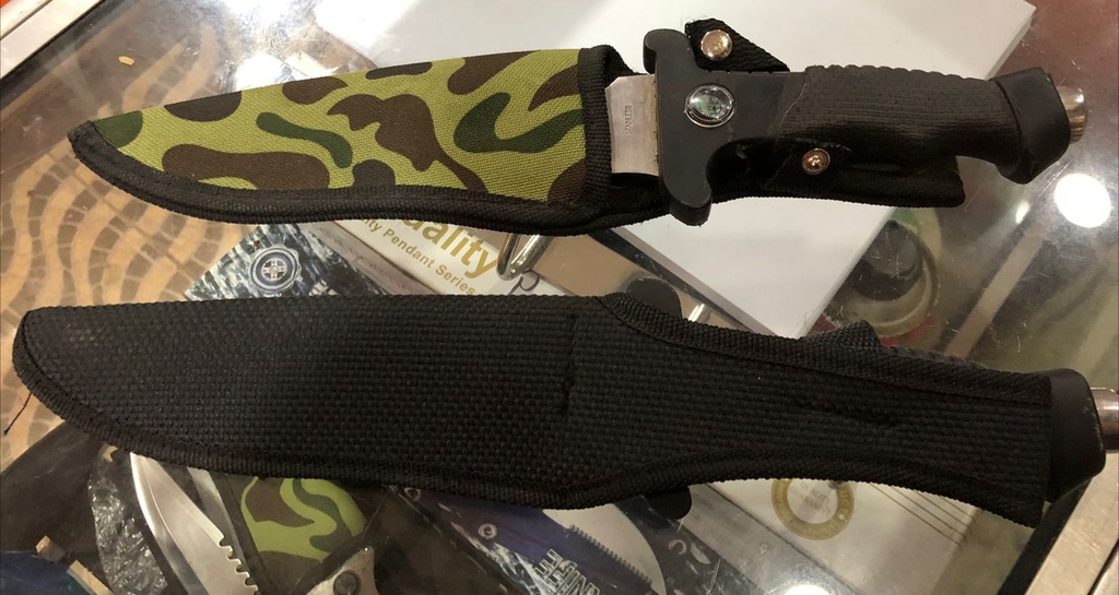 CUCHILLO MANGO CILINDRICO CON ESTUCHE 30CM HK205