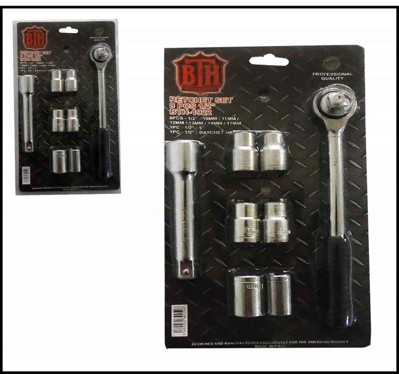 JUEGO DE CUBOS CON RATCH 1/2 8PCS BTH-1922 WF-3009