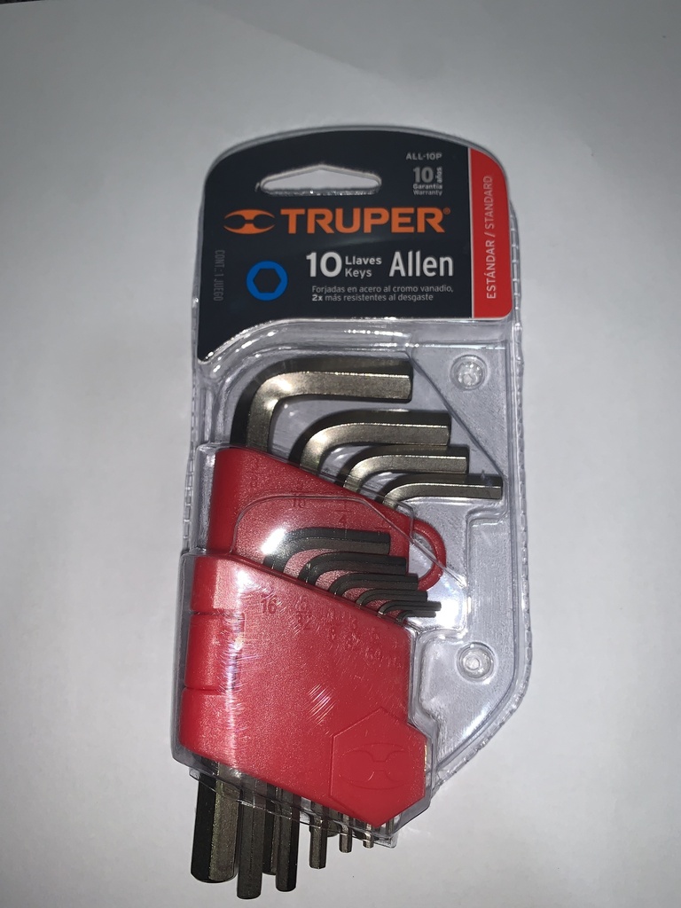 LLAVES ALLEN  TRUPER ALL-10P 15539