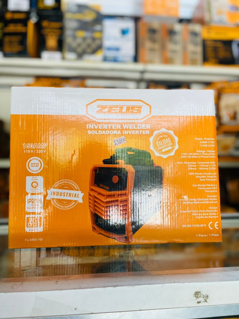SOLDADORA 160-110V /220V ZEUS FU-MMA-160 50/60HZ