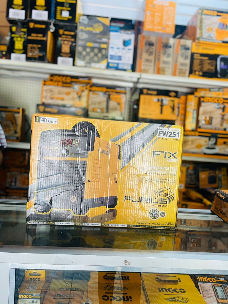 SOLDADORA CON INVERSOR FURIUS 250AMP 110/220V FIX251