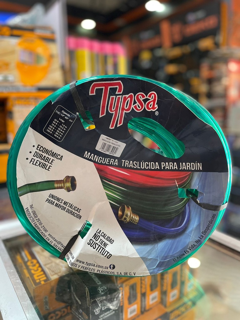 MANGUERA PARA JARDIN TYPSA 7/16 X 100FT 