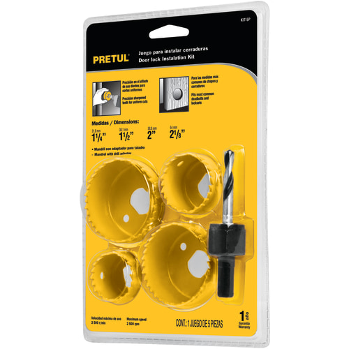 JUEGO DE BROCA PARA LLAVIN 5-PCS PRETUL 23550