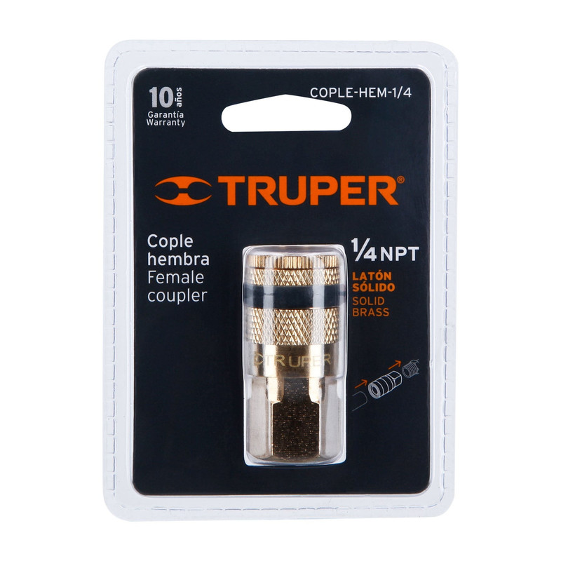 COPLE RAPIDO TIPO F P/COMPRESOR TRUPER 1/4  19084