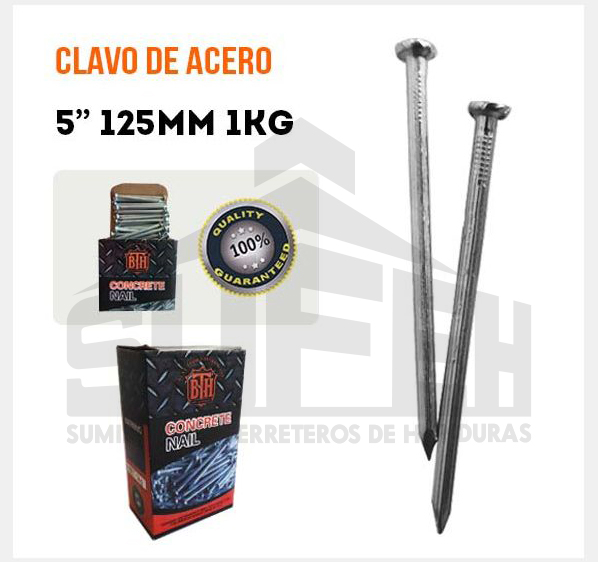 CLAVO ACERO 5" CAJITA 1Kg BTH1431 