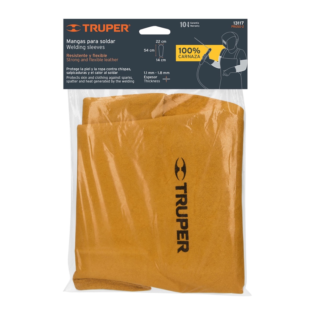 MANGAS P/SOLDAR DE CUERO 2P TRUPER 13117