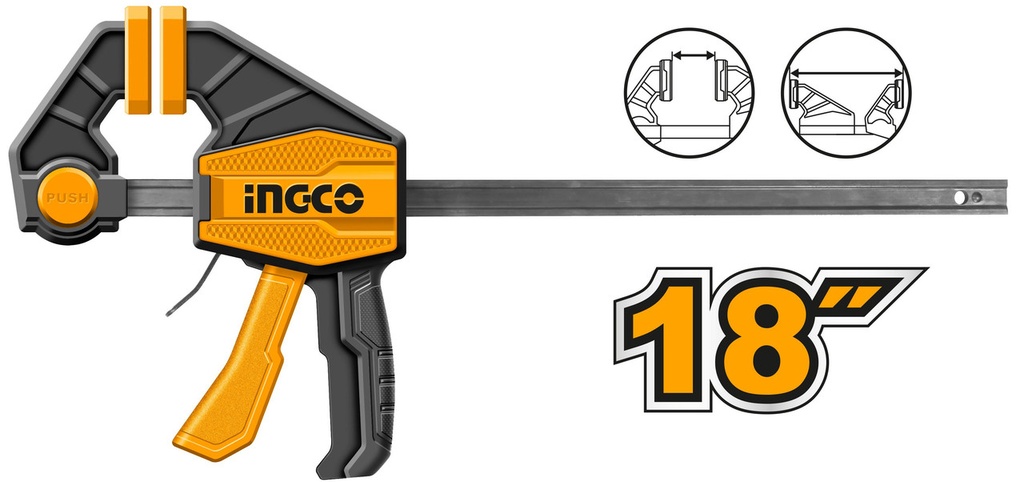 PRENSA TIPO SOLTERA A JUSTE RAPIDO INGCO HQBC01603