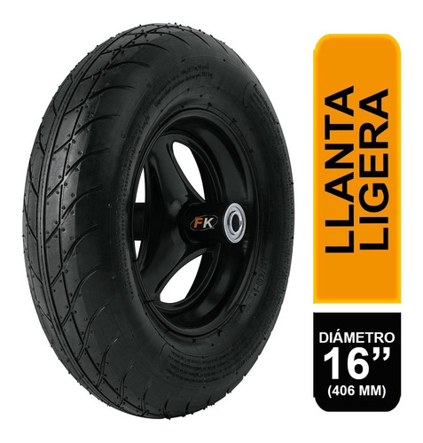 RUEDA P/CARRETA CONST TRUPER 8" LLSS 11858