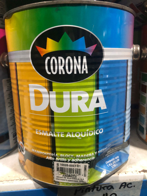 PINTURA GALON AC AMARILLO 2607-01