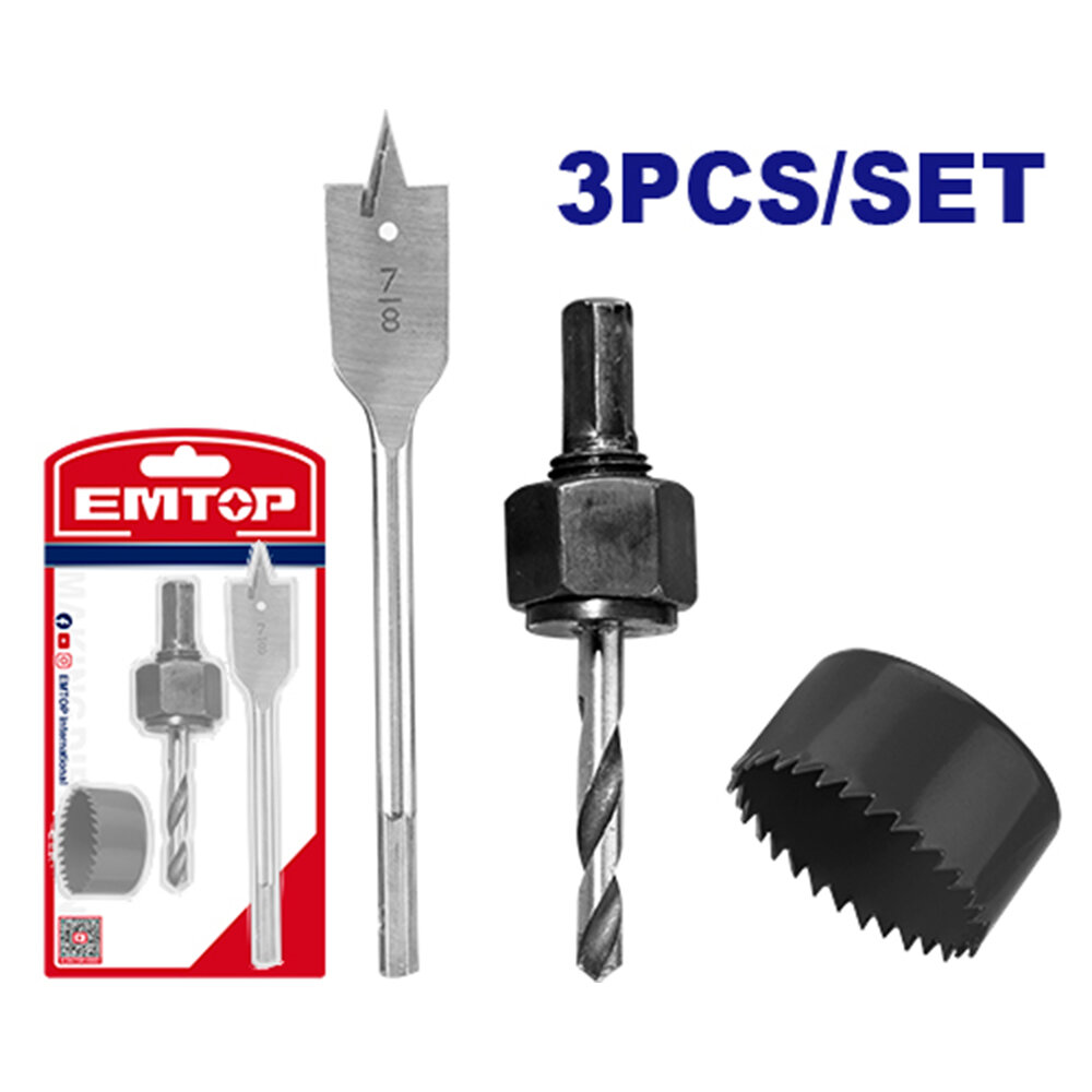 EMTOP JGO BROCAS P/LLAVIN 3PCS EN BLISTER EKHS302
