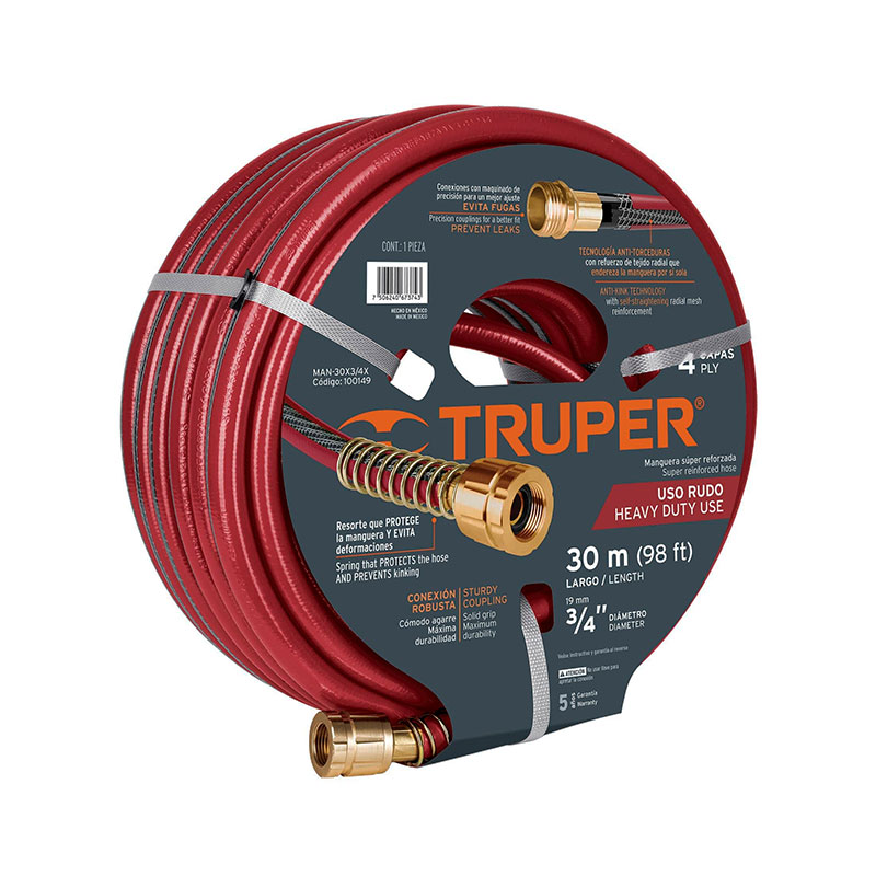 FT MANGUERA PARA JARDIN ROJA TRUPER
