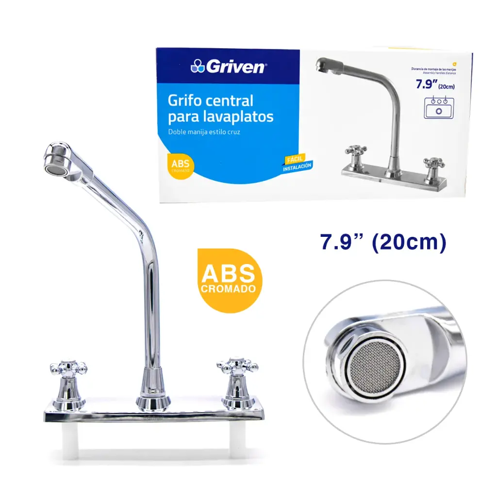 GRIFO DOBLE ABS P/LAVASTRATO PERILLA CRUZ GRIVEN P8501