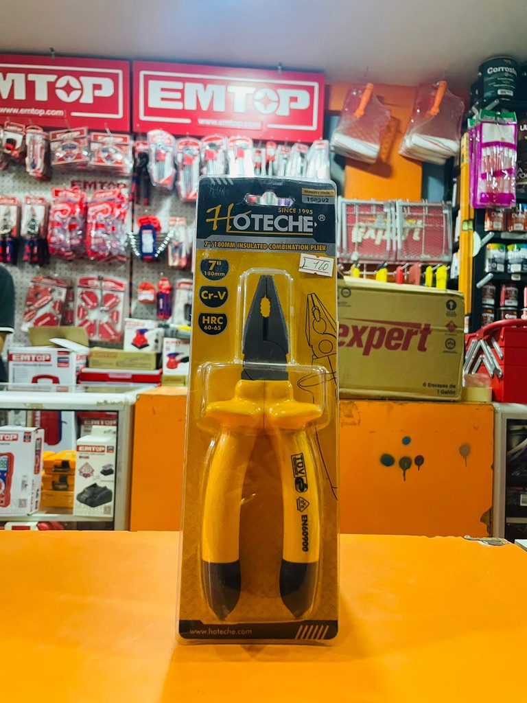 HOTECHE TENAZA INSULADA DE COMBINACION 7" CR-V 100302