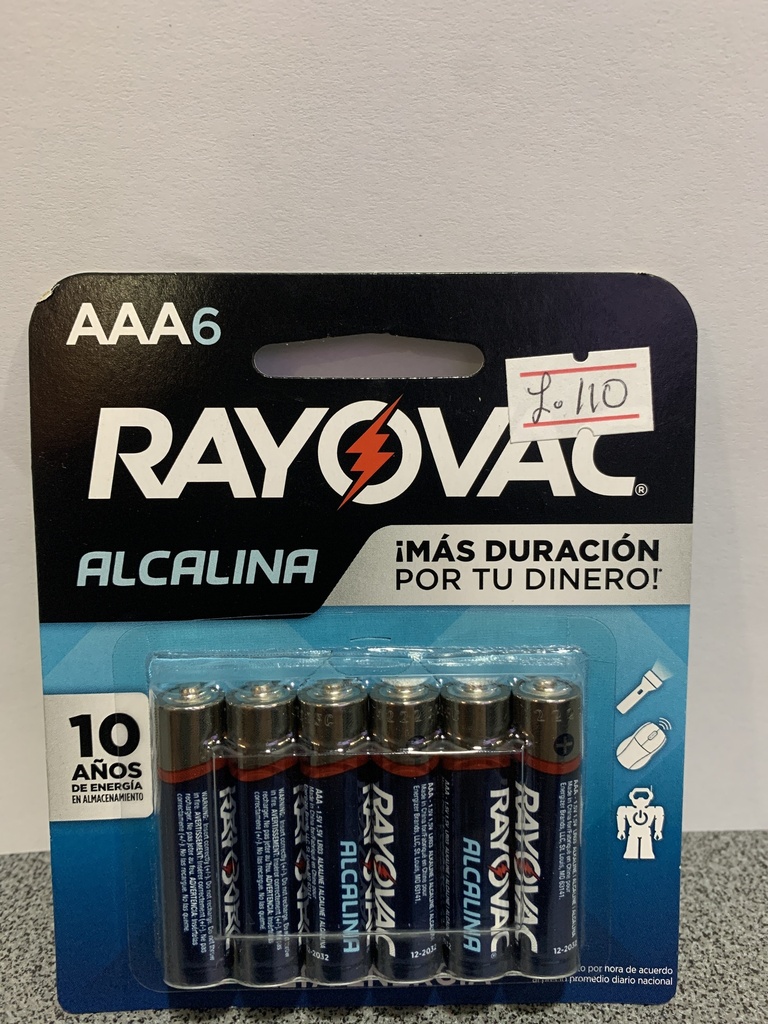 BATERIA RAYOVAC AAA6