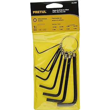 JUEGO DE LLAVES ALLEN 8 PCS PRETUL 