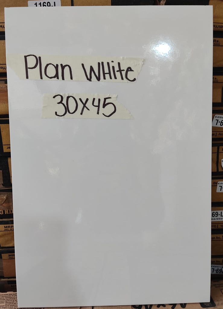 CERAMICA P/PARED 30X45 PLAN WHITE  (1METRO)