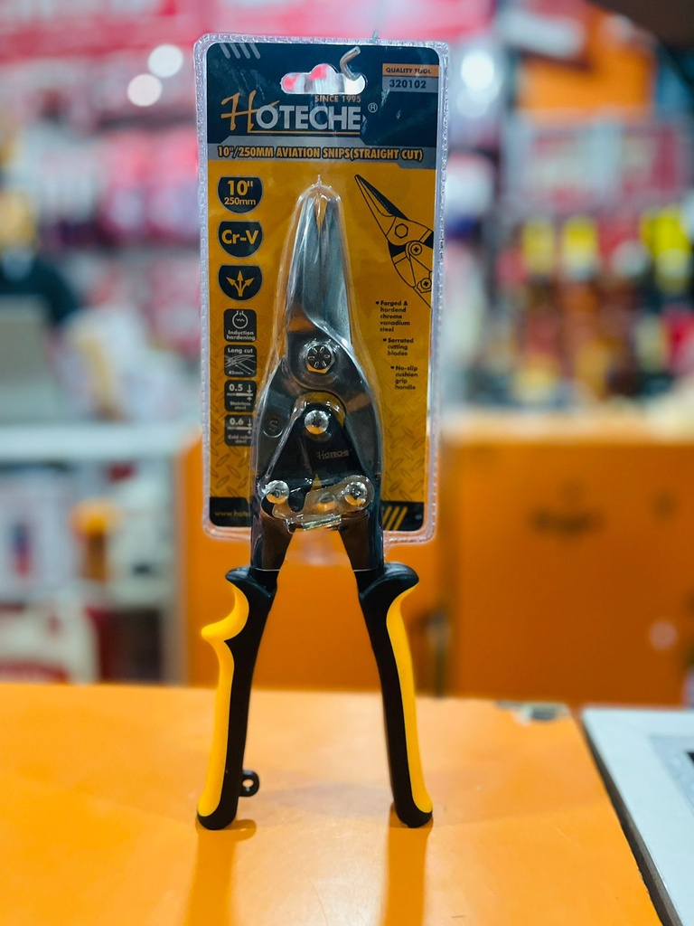 HOTECHE TIJERA P/ CORTAR METAL RECTA 10"
