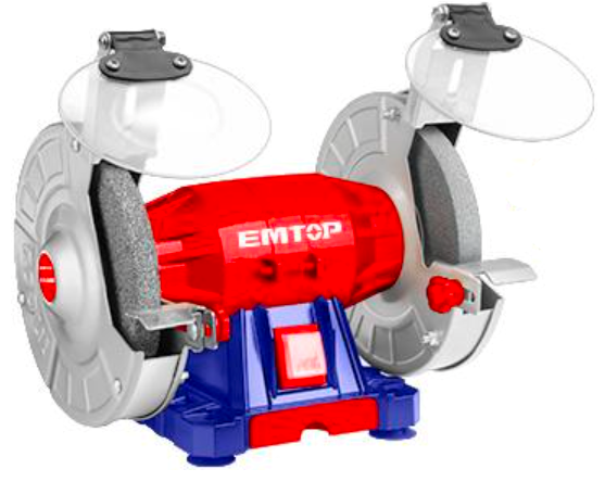 ESMERIL  DE BANCO PROFESIONAL 6"/150MM 150 W EMTOP ULBGR61501