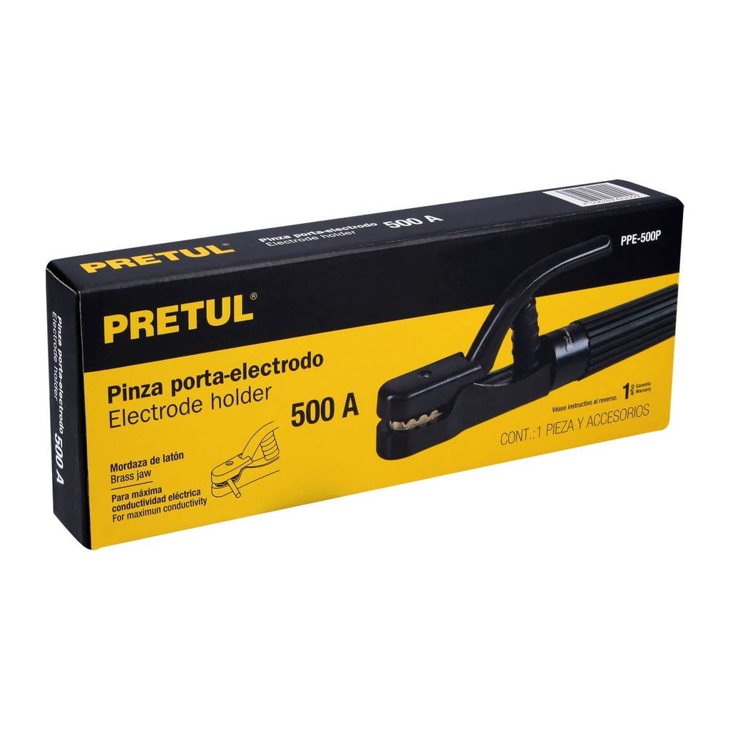 PINZA PORTA ELECTRODO 500-AMP PRETUL 