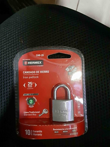 [43796] CANDADO HERMEX 25MM CUELLO CORTO 43796