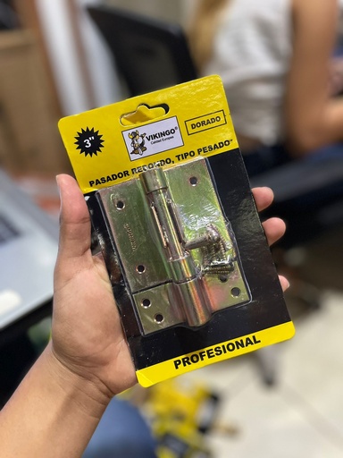 [H-TBW70] PASADOR PORTA CANDADO PESADO 3" VIKINGO DORADO H-TBW70