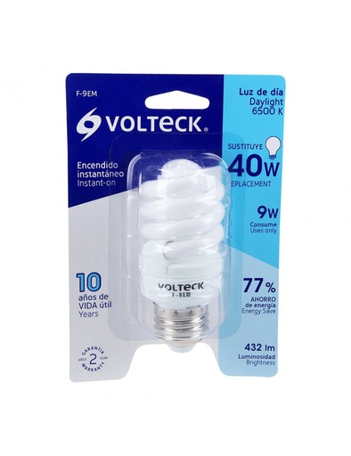 [ 9W 48500] FOCO AHORRATIVO VOLTECK 9W 48500