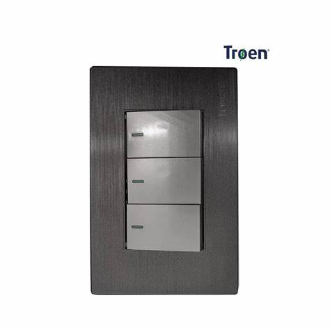 [ A136-ETP-3K] INTERRUPTOR TRIPLE CROMO TROEN A136-ETP-3K