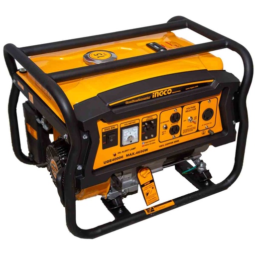 [UGE40006] GENERADOR INDUSTRIAL INGCO 4650W DE GASOLINA CON YOYO