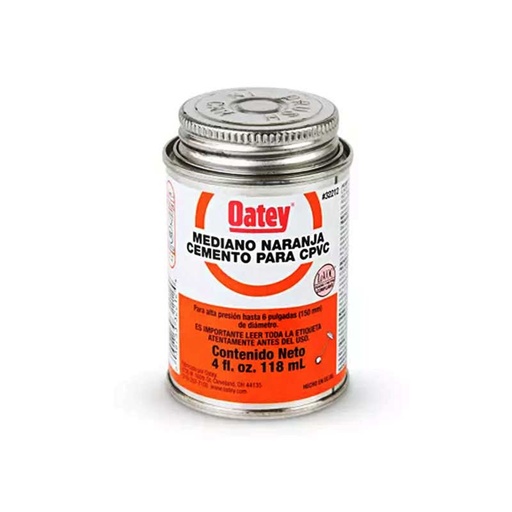 [2156] PEGAMENTO CPVC 4ONZ 1/32 NARANJA OATEY