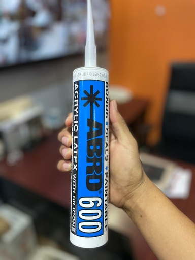 [AS-600 BLANC] SILICON ACRILICO EN TUBO ABRO 600 BLANCO