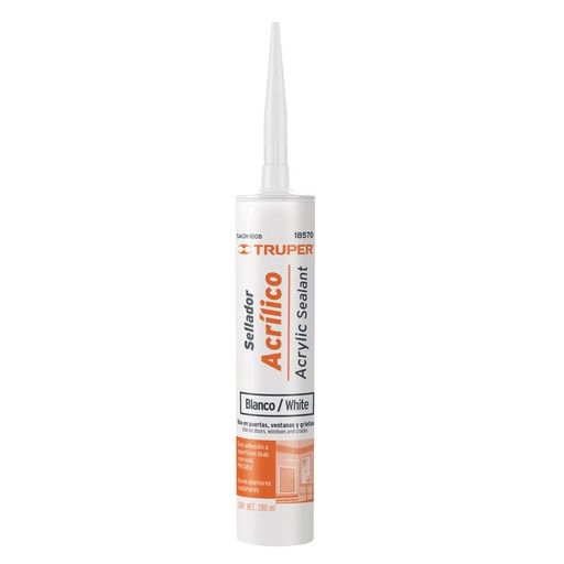 [18570] SILICON EN TUBO 280ML BLANCO TRUPER 18570