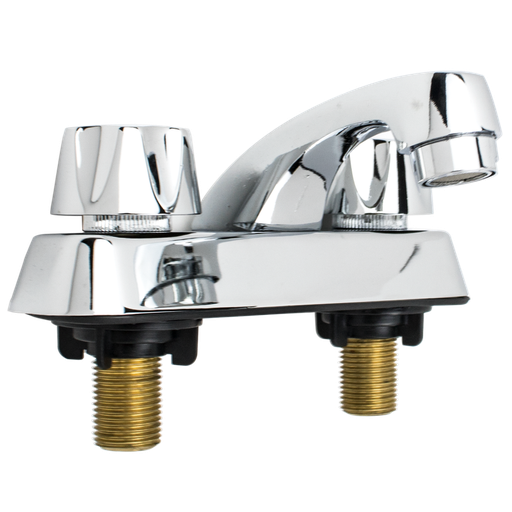 [ GRI-21] LLAVE DOBLE PARA LAVAMANO PERILLA CROMADA FERMETAL GRI-21