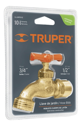 [13147] LLAVE PARA PILA 1/2 TRUPER BRONCE 13147