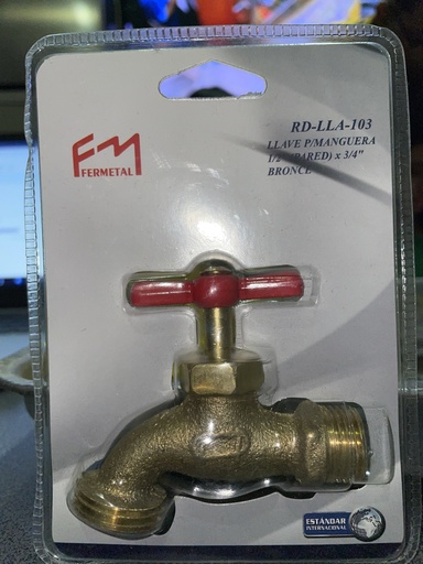 [RD-LLA-103] LLAVE PARA PILA METALICA  1/2X3/4 BLISTER FERMETAL RD-LLA-103