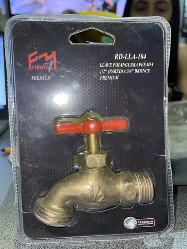 [RD-LLA-104] LLAVE PARA PILA METALICA  1/2X3/4 BLISTER FERMETAL RD-LLA-104