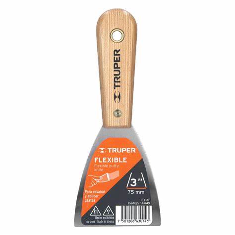 [14449] ESPATULA FLEXIBLE #3 MANGO MADERA TRUPER 14449