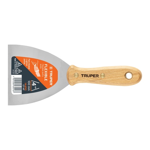 [14450] ESPATULA #4 FLEXIBLE MANGO MADERA TRUPER 14450