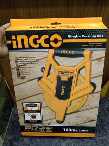 [HFMT82100] CINTA METRICA DE FIBRA DE VIDRIO 100M" INGCO HFMT82100