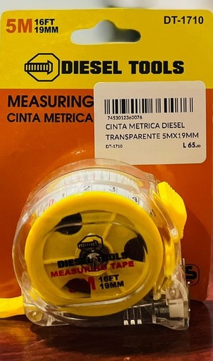 [DT-1710] CINTA METRICA DIESEL TRANSPARENTE 5MX19MM DT-1710