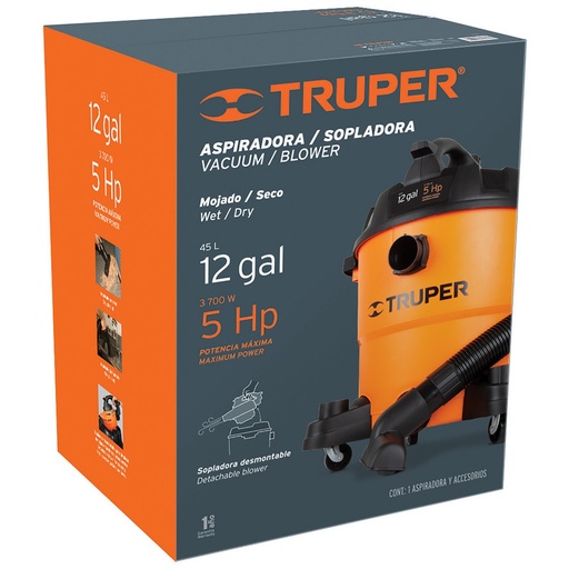 [12093] ASPIRADORA TRUPER 12-GALON  5HP ASPI-12 12093